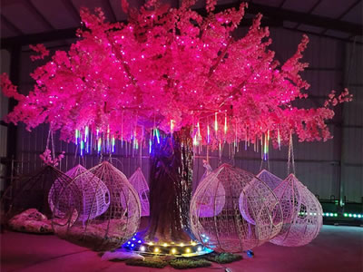 网红旋转许愿树秋千